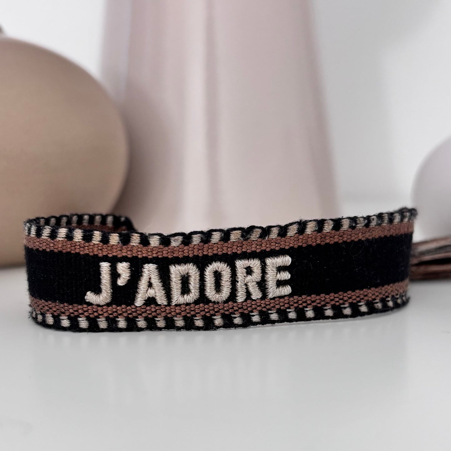 Stoffarmband J'Adore