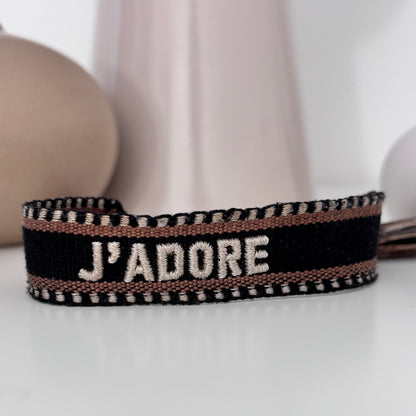 Stoffarmband J'Adore